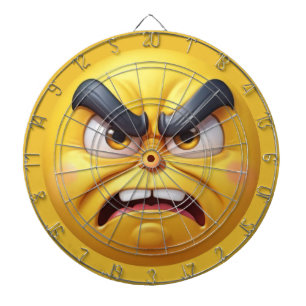 Angry 3D Emoji Dart Board
