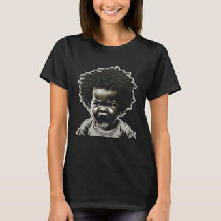 Angry African American Kid Afro Black Pride Fight T-Shirt