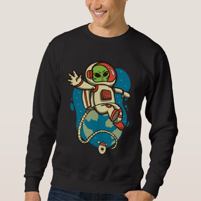 Angry alien space sweatshirt (Front)