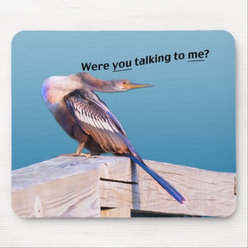 Angry Anhinga Mousepad