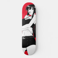 Angry Anime Girl Skateboard Deck