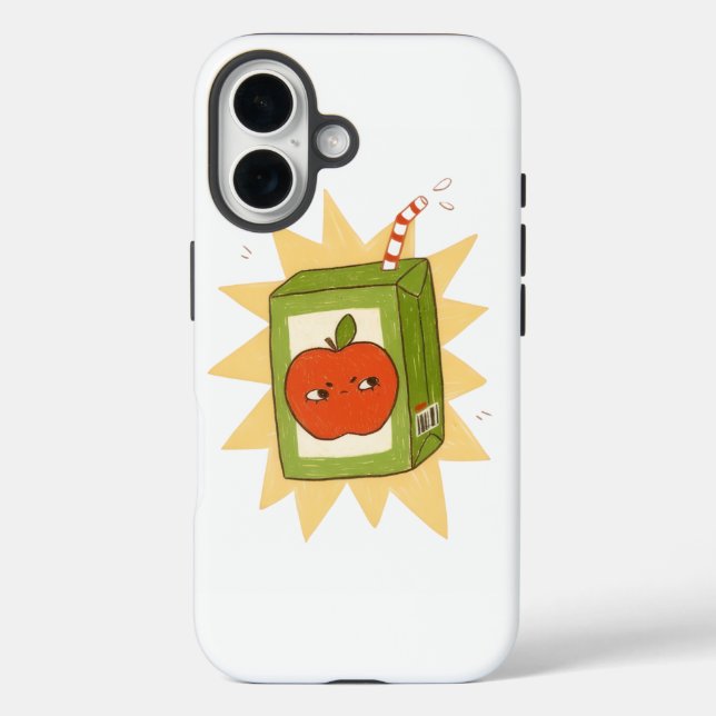 Angry apple juice box! Funny cute cartoon! Case-Mate iPhone Case (Back)