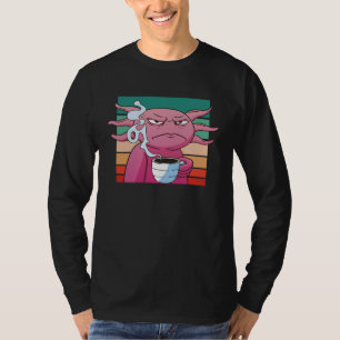 Angry axolotl coffee cup evil eye annoyed T-Shirt