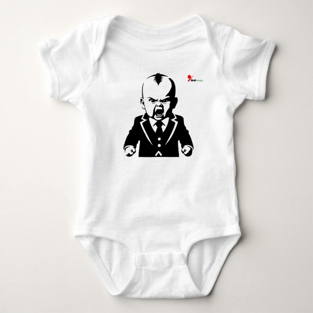 Angry Baby – Hilarious Baby Bodysuit (Front)