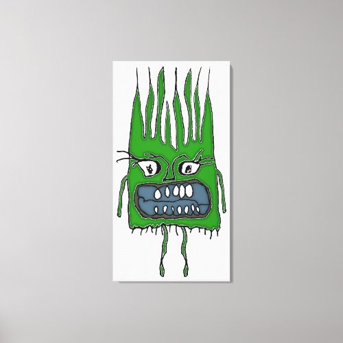 Angry Baby Vampire Funny Scary Drawing Canvas Print