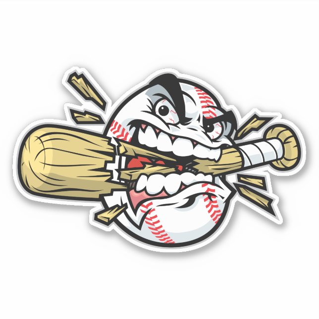 Angry Baseball Sticker (Front)
