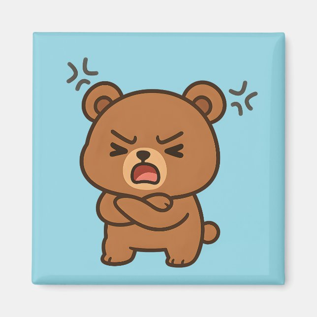 Angry Bear – Fierce Animal Magnet (Front)