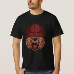 Angry Bear Head T-Shirt