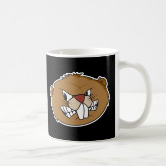 angry beaver face coffee mug