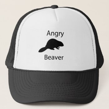 Angry Beaver Trucker Hat by yackerscreations at Zazzle