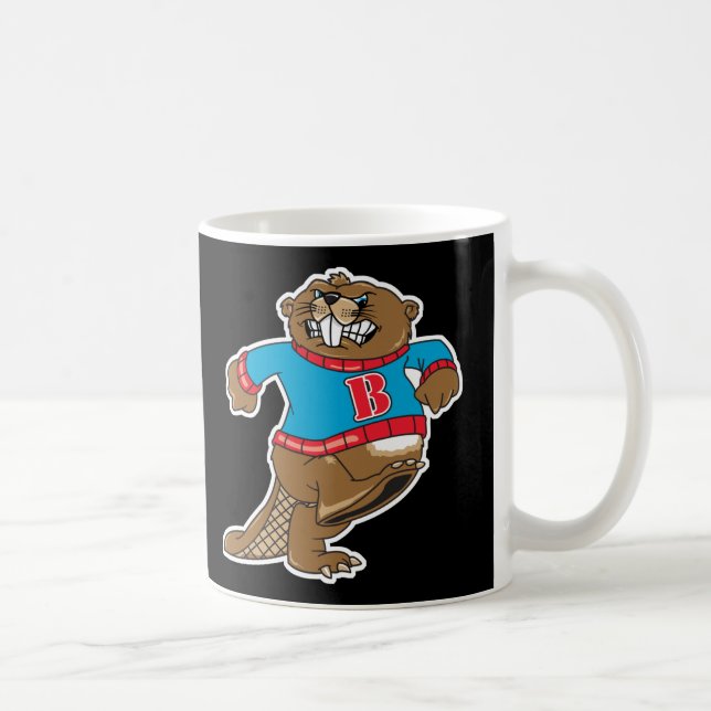 angry beaver wearing sweater coffee mug (Right)