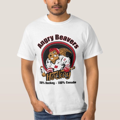Angry Beavers Hockey _ T_Shirt _ Be A Beaver