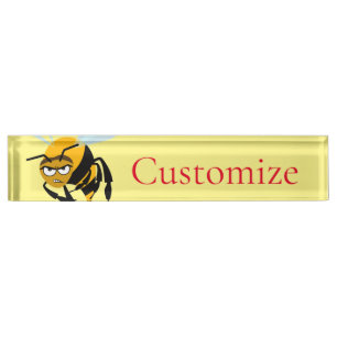 Angry Bee Thunder_Cove Desk Name Plate