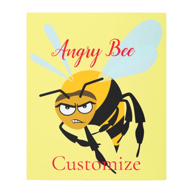 Angry Bee Thunder_Cove Metal Print (Front)