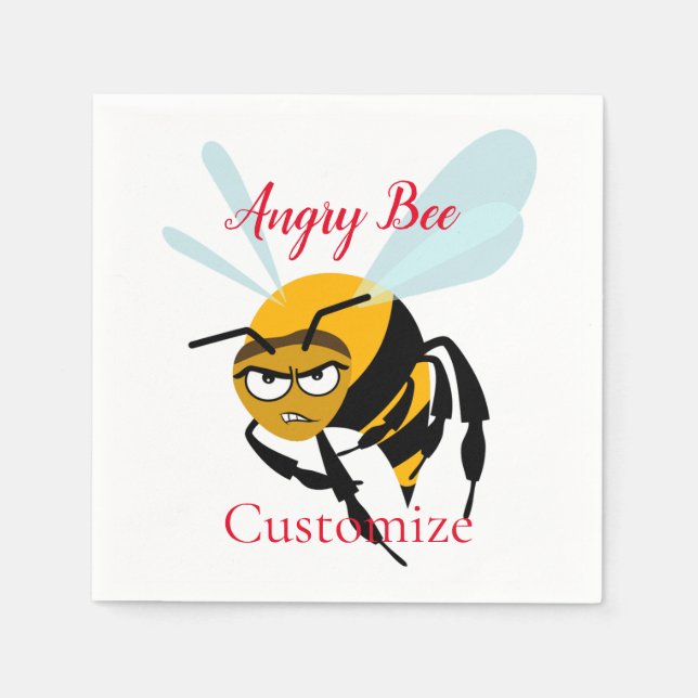 Angry Bee Thunder_Cove Napkins (Front)