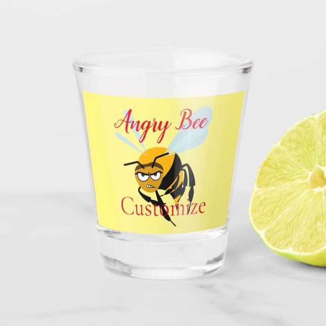 Angry Bee Thunder_Cove Shot Glass (Front)