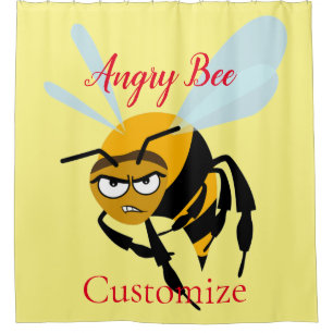 Angry Bee Thunder_Cove Shower Curtain