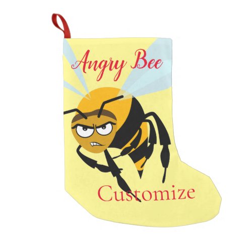Angry Bee Thunder_Cove Small Christmas Stocking