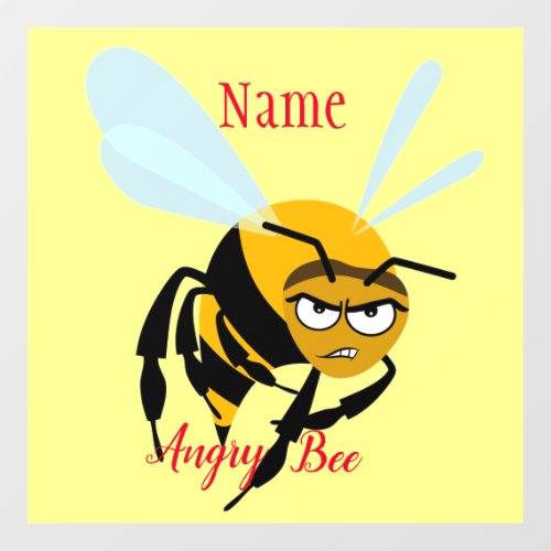 Angry Bee Thunder_Cove  Wall Decal