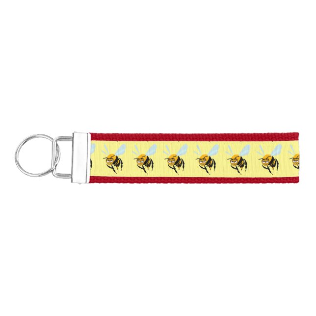 Angry Bee Thunder_Cove Wrist Keychain (Keys on Left)