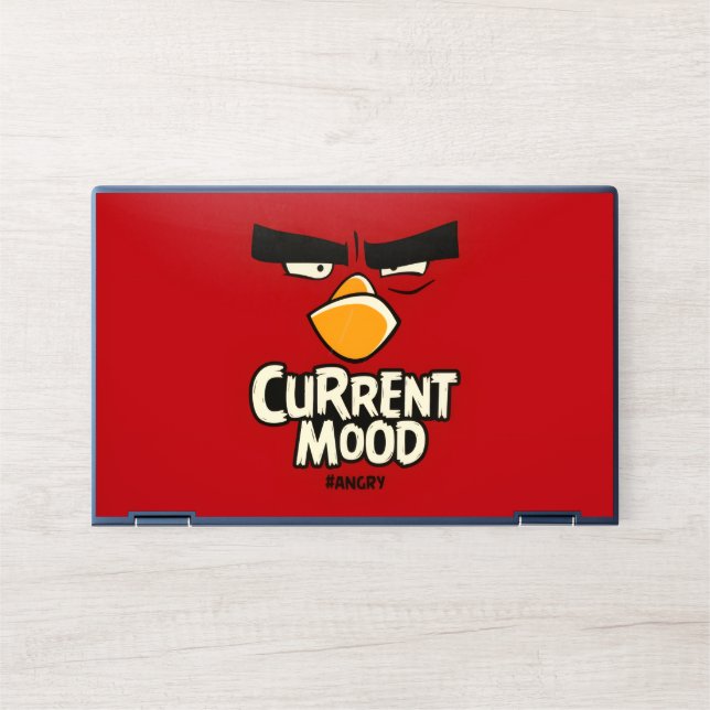 Angry Bird Face Laptop Decal (Front)