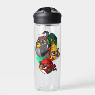 Angry Birds Battle Worn Red, Bomb & Chuck Gaming Water Bottle