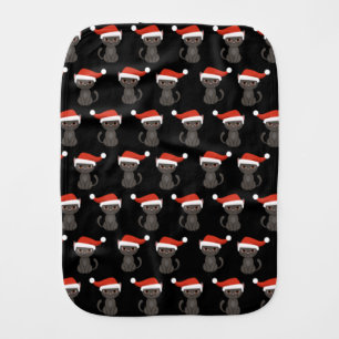 Angry Black Cat Funny Christmas Gifts Halloween Baby Burp Cloth
