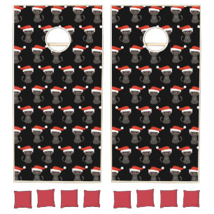 Angry Black Cat Funny Christmas Gifts Halloween Cornhole Set