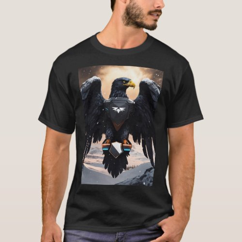 Angry Black Eagle Fury Dominating Mens T_Shirt 