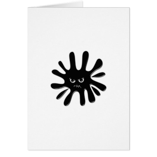 Angry Black Paint Splatter Cards (Front)