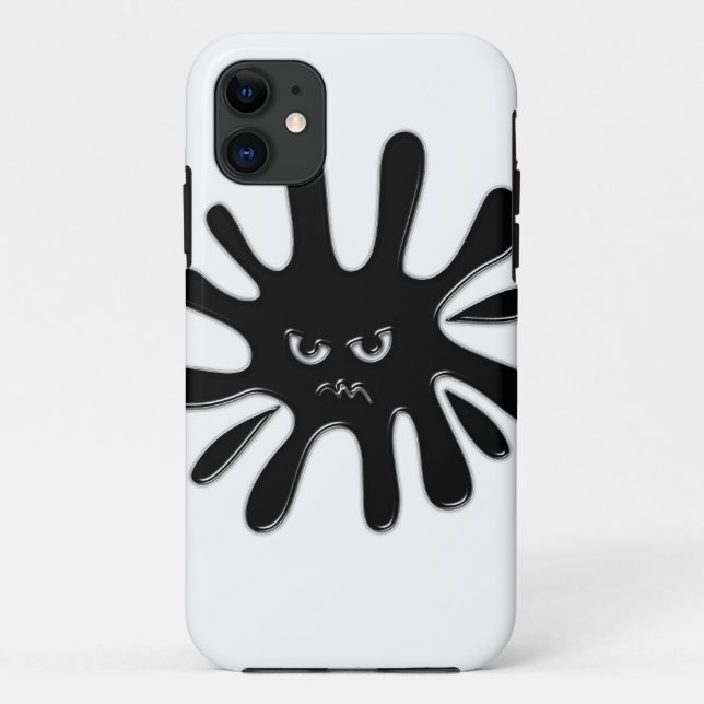 Angry Black Paint Splatter Case-Mate iPhone Case (Back)