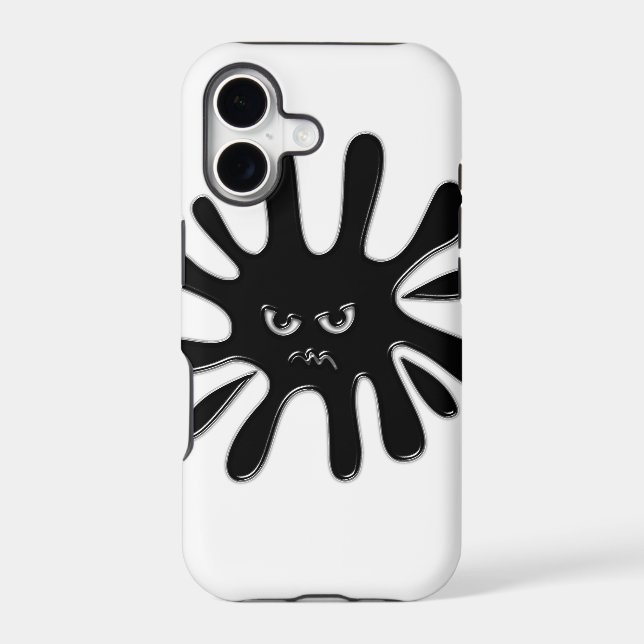 Angry Black Paint Splatter Iphone Case (Back)