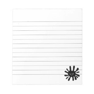 Angry Black Paint Splatter Lined Notepad