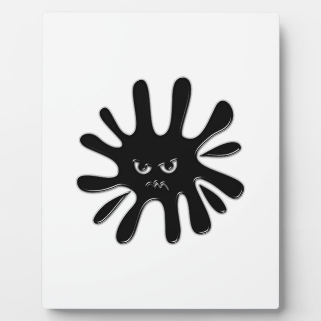 Angry Black Paint Splatter Plaque (Front)