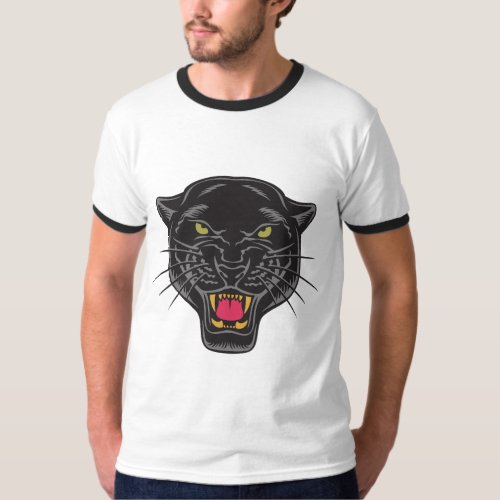angry black panther T_Shirt