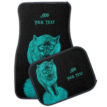 Angry Black Wolf in the Night