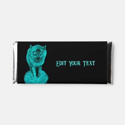 Angry Black Wolf in the Night Hershey Bar Favors