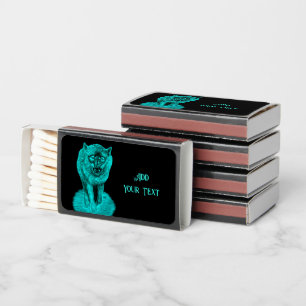 Angry Black Wolf in the Night Matchboxes