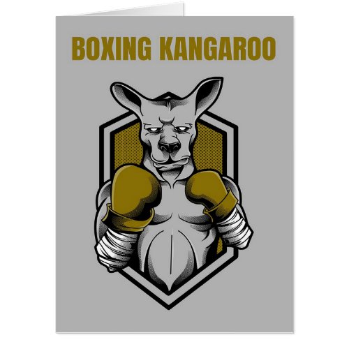 Angry Boxing Kangaroo  Funny Holiday Gift Card