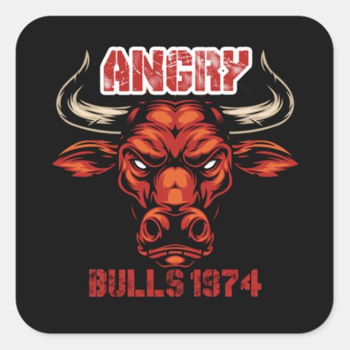 ANGRY BULLSChoose Love Buffalo  Stop Hate Polo S Square Sticker