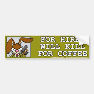 Angry Bunny Bumper Sticker 3