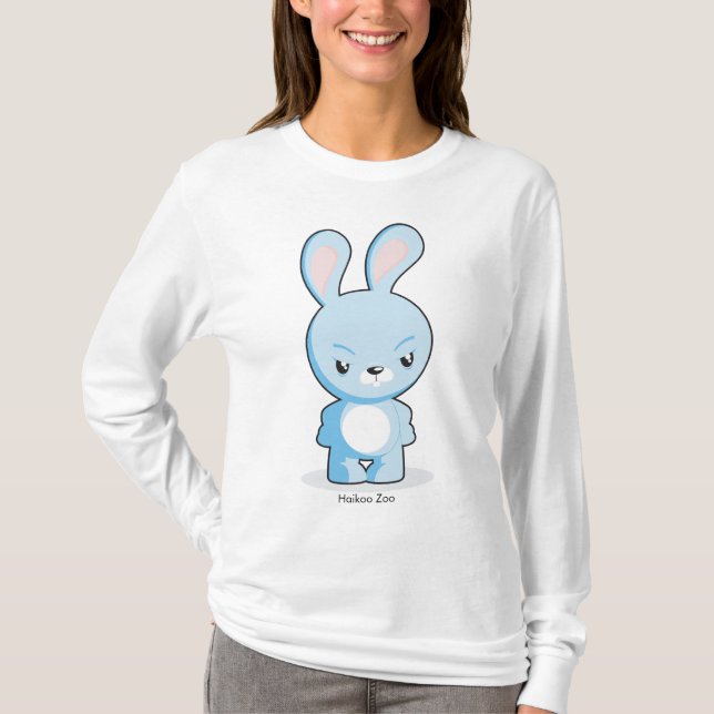 Angry Bunny Women's America Apparel Sweatshirt T-Shirt (Front)