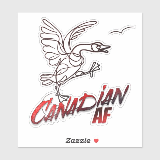 Angry Canada Goose Canadian AF sticker (Sheet)