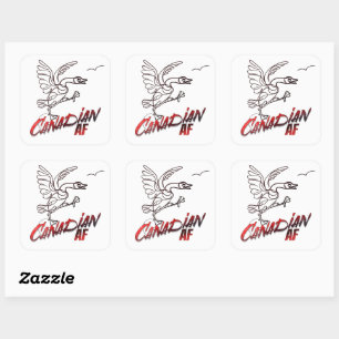 Angry Canada Goose Canadian AF sticker