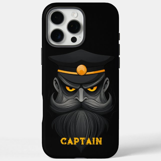 Angry Captain Black Case-Mate iPhone Case (Back)