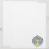 Angry Cartoon Black Cloud With Lightning (Front/Back)