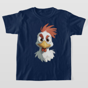 Angry Cartoon Chicken Head T-Shirt