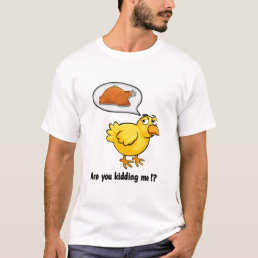 Angry Cartoon Funny Chick Bird  T-Shirt
