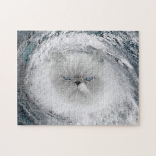 Angry Cat 5 Hurricane Jigsaw Puzzle