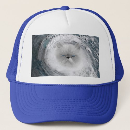 Angry Cat 5 Hurricane Trucker Hat